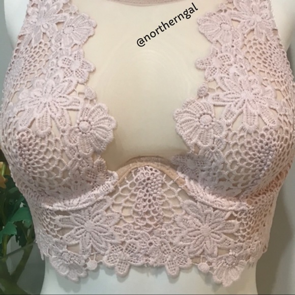 Victoria's Secret Floral Appliqué Longline Bustier Bra - Picture 13 of 16